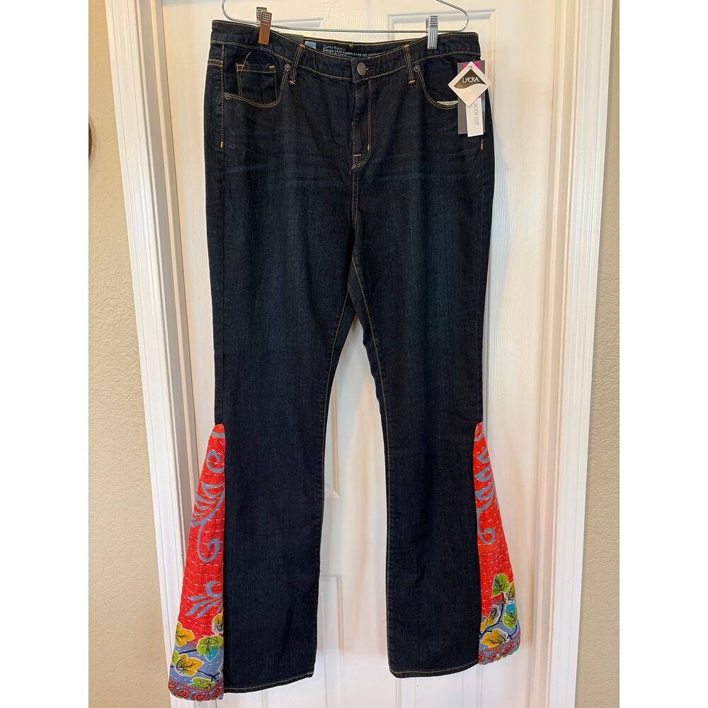 Upcycled Jeans Flare Boho Denim Size 16 Long